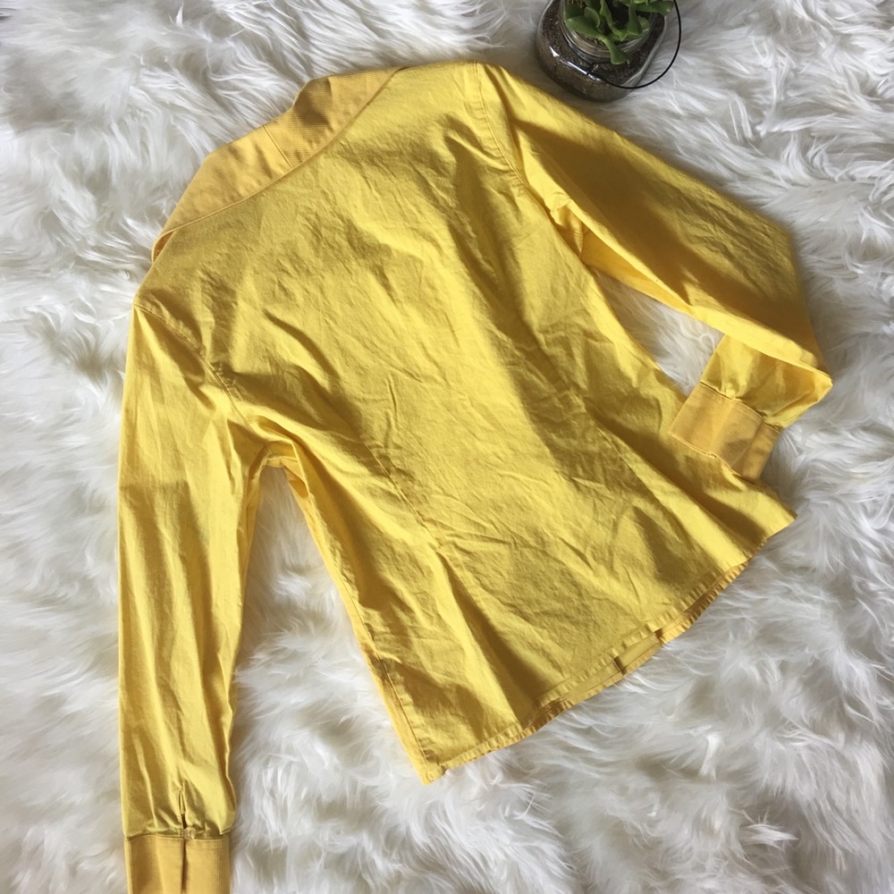 Unique Yellow Angled Collar Button-Up - image 5